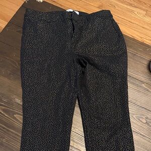 Old Navy Black and Gold Dot Chinos